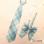 Jk052 ice cream plaid [tie + collar flower]