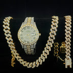 Gold and diamond (watch + bracelet + necklace)