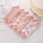 0137 pink combination women's socks / Naked socks