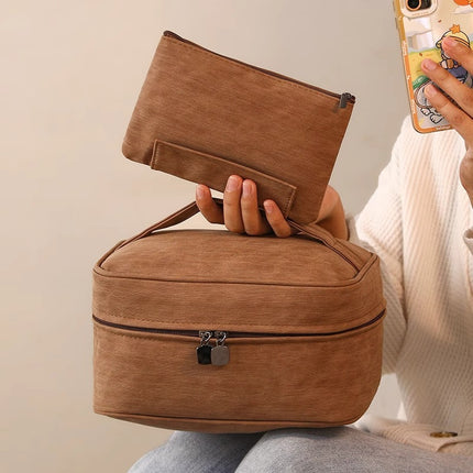 Cosmetic Bag Portable Women's 2024 New High-end Partition Large Capacity Cosmetic Storage Bag for Business Travel Wash Bag