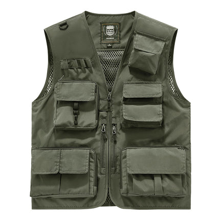 A minimum order work uniform vest custom logo emergency management communication security personnel tooling vest printing
