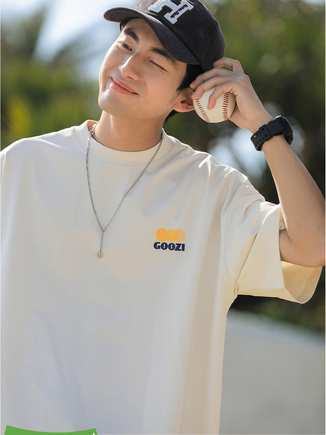Factory direct supply 220g heavy back printed short sleeve T-shirt men's summer American cool feeling quick-drying half sleeve T-shirt