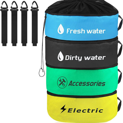 Cross-Border Rv Outdoor Hose Bag, Outdoor Travel Waterproof Hose Storage Bag, Dustproof Storage Bag for Wires and Miscellaneous Items