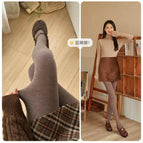 Plain milk coffee with feet / 260g [80- 72.5kg ] fleece leggings