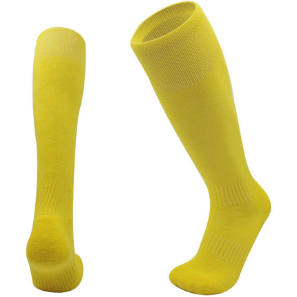 Solid color professional football socks men's non-slip stockings sweat absorbent towel bottom sports socks knee high socks wholesale