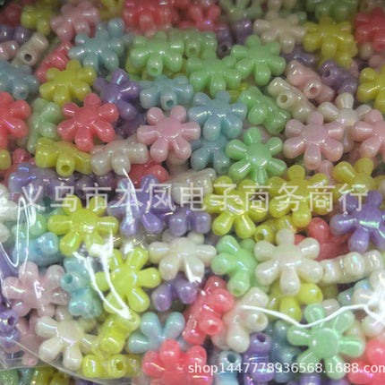 Acrylic light color plated AB colorful diy children beaded material candy AB colorful beads jewelry accessories