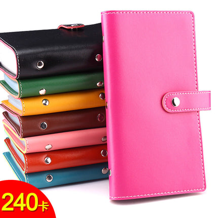 120-Card Business Office Business Card Holder, Large Capacity Business Card Case, Business Card Holder for Men and Women, with Company Logo