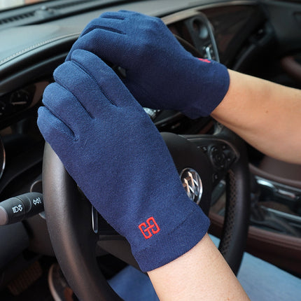 Men's Cotton Gloves Wholesale Spring, Summer and Autumn Non-slip Sunscreen Thin Gloves Driving Sweat-absorbent Breathable Touch Screen Gloves