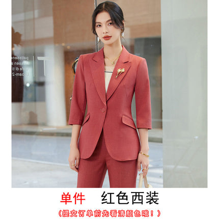 High-end business wear suit suit temperament manager interview business formal wear coat goddess fan professional half sleeve suit