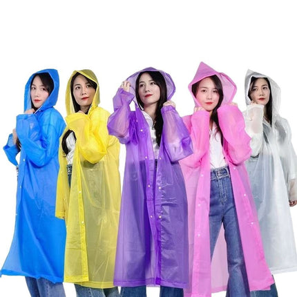Eva Raincoat Thickeneded Full-Body All-In-One Portable Outdoor Raincoat for Men and Women, Reusable and Environmentally Friendly Material