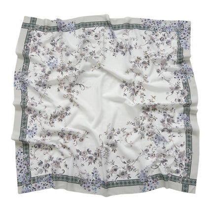 Cross-Border New Product Voile Print 110 Square Scarf Classic Lace Scarf Turban Malaysian Shawl