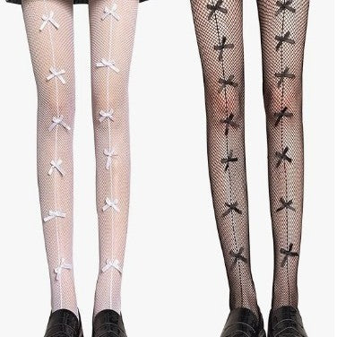 Cross-Border Fishnet Stockings Spring Summer Autumn Small Moon Pattern Hollow-Out Thin Lace Pantyhose Black Anti-Snag Tights