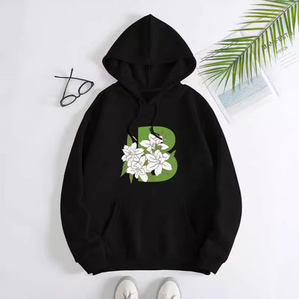 Fashion Joker Hoodie College Style Alphabet Print