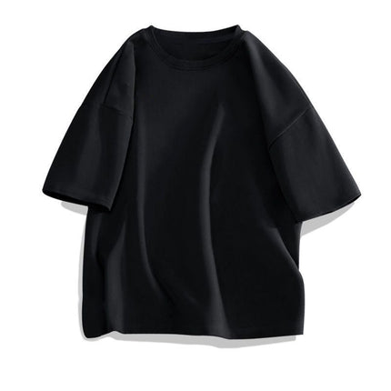 Heavy-duty Xinjiang Cotton Short-sleeved T-shirt Men's Fashionable Brand Summer Loose Half-sleeve Fashionable Simple Printed Top for Couple