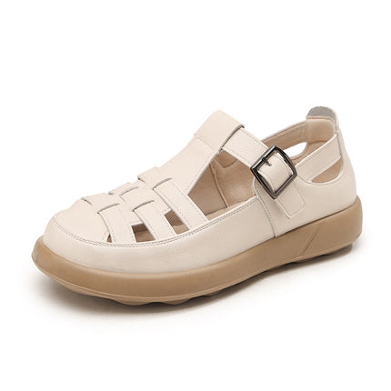 Mom's Shoes Are Comfortable and Don'T Tire Your Feet, Suitable for Middle-Aged and Elderly Women in Summer, 2026 New Model Women's Soft-Soled Leather Shoes, Non-Slip Sandals