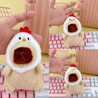 Bead chain style / Light brown chick hat capibala