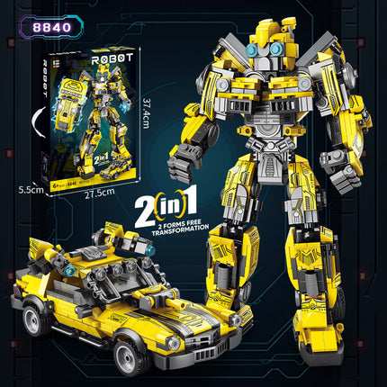 Lele Brothers 8847 Deformation Optimus Prime Gift Robot for Boys and Girls Children Toy Assembled Building Blocks Wasp Mecha