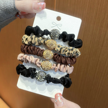 Korean high-grade feeling headband 2023 New exquisite large intestine hair band rubber band women's horsetail ball headdress leather case