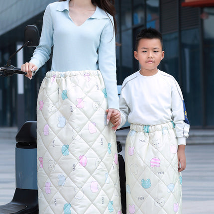 Autumn and Winter Thickened fleece-lined Leg Protectors Windproof Half-length Apron Electric Car Windshield quilt Cycling Warm Waterproof Windshield Skirt