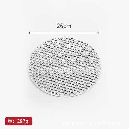 Round Carbon Grill Net Commercial Barbecue Grate Thickened Grill Net Round Grill Plate
