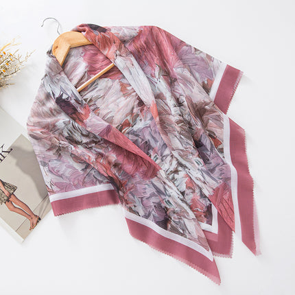 Cross-Border New Product Voile Print 110 Square Scarf Classic Lace Scarf Turban Malaysian Shawl