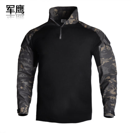 Army Eagle Frog Suit Long-sleeved Army Fan T-shirt Elastic Outdoor CS Field Quick-drying Camouflage Outdoor Long-sleeved T-shirt Quick-drying Men's G2