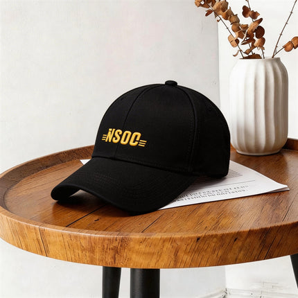 Baseball Cap for Men, New Spring/Summer Trendy Korean Style Embroidered Versatile Hard-Brimmed Large Brim Sun Protection Visor Cap