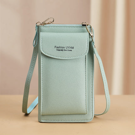 Factory wholesale small shoulder messenger bag Korean women's mobile phone bag multi-function large capacity coin purse mini bag