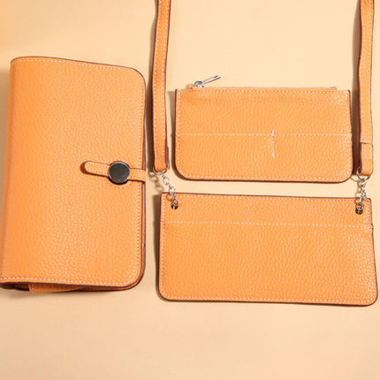 2025 New Convenient Multifunctional Passport Card Holder Crossbody Mobile Phone Bag Three-In-One Multifunctional Hand-Held Bank Card Wallet