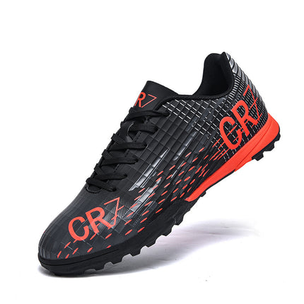 Cross-Border Cr7 Football Shoes Tf Broken Spikes Artificial Turf Ag Spike Leather Football Shoes for Men, Women, Kidsren, Teenagers and Students Training Shoes