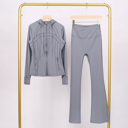 Lulu Df Stand-Up Collar Jacket Short Coat Tight-Fitting Stand-Up Collar Stretch Jacket with Gold Zipper Fitness Yoga Wear