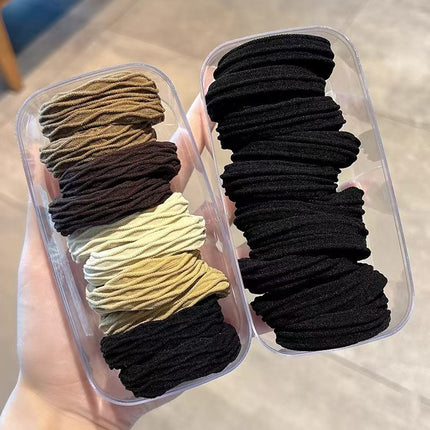 10 High-Elasticity Hair Ties, High-End Hair Ties for High Ponytails That Do Not Pull on Hair, Durable Rubber Bands, Seamless Hair Ties