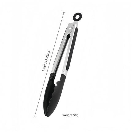 Cross-Border Silicone Clips, High Temperature Resistant Kitchen Anti-Scalding Barbecue Barbecue Clips, Food Clips, Household Stainless Steel Steak Clips