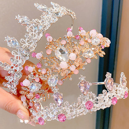 Birthday Crown Girls Headwear Kidsren Princess Classy Crown Girls Hairpin Hairband Little Girl Hair Accessories Headband