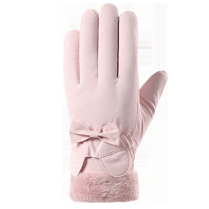 New Cycling Gloves for Women in Winter, Warm and Windproof, Riding Electric Bikes, Skiing, Waterproof, Velvet, Thickeneded, Cold-Proof and Touch-Screen