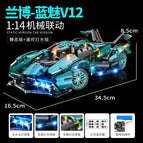 1:14 tiffany blue v12+ remote control lighting [color box]