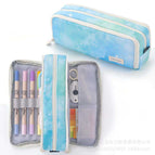 Double-open pencil case [starry sky blue]