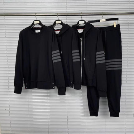 Factory Direct autumn and winter New TB sweater sweatpants new color matching classic Dark four bars casual suit men and women