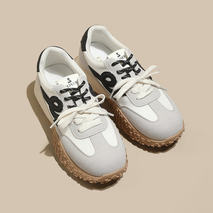 Genuine Leather Retro German Training Shoes for Women 2025 New Spring and Summer Thin Breathable Ballet Forrest Gump Shoes Yellow Casual Sports Shoes