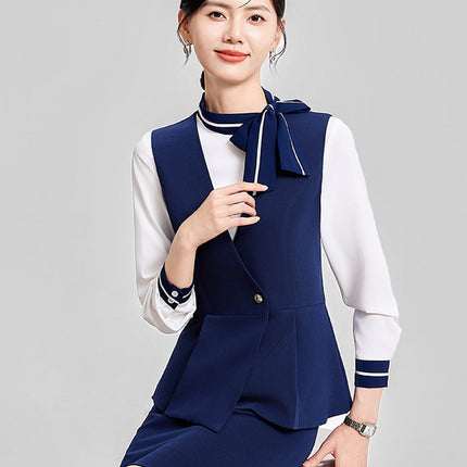 Hotel overalls female spring and autumn high-end professional suit beautician jewelry store club sales manager front desk tooling
