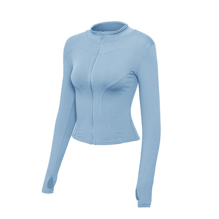 Sports Top Outerwear Yoga Jacket Women's Long-sleeved Tight Fitness Slimming fleece-lined plus size Yoga Clothes for Autumn and Winter