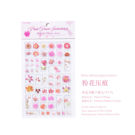 Momo Acrylic 3D Stereo Decorative Stickers Natural Plant Institute Series Handmade DIY Mobile Phone Case Decorative Stickers