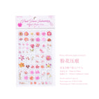 Pink flower indentation
