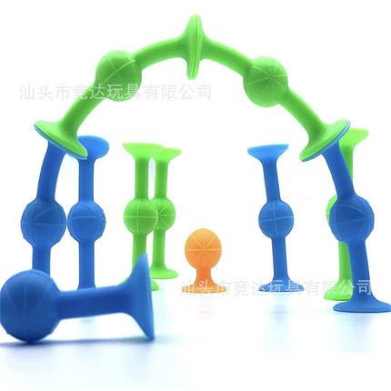 Cross-border Sucker Darts Sticky Music Suction Music Children's Creative Assembled Soft Building Blocks Personally Interactive Throwing Toys