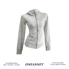 1.5 # Light gray [hooded double zipper fashionable and versatile] velvet-free style / S [recommended below 50kg]