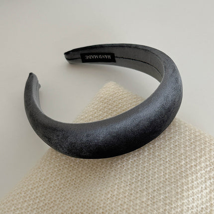 Autumn and Winter Vintage Velvet Headband New High Cranial Top Wash Face Fixed Pressed Hair Stamp All-match Hair Bundle Headwear Headband for Women