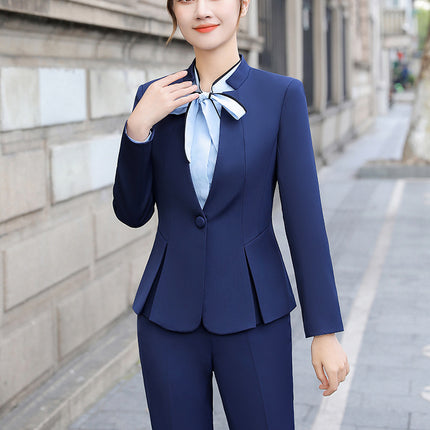 Cross-Border Hotel Work Clothes, Feminine Goddess Style, Professional Formal Suit, Front Desk Cashier Manager Work Clothes