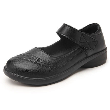 Mom's Shoes for Middle-Aged and Elderly Women, Spring and Autumn 2026, Soft-Soled Shoes for Seniors, Middle-Aged Flat Leather Shoes, Comfortable New Non-Slip Single Shoes