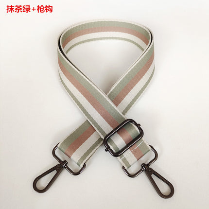 Thickened Color Stripe Wide Shoulder Strap Adjustable Shoulder Crossbody Bag Strap Small Fresh Women's Bag Extended Belt Wholesale Belt
