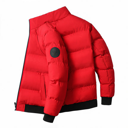 Winter Men's Stand-Up Collar Cotton Outwear, Thickeneded Warm Cotton Outwear, Korean Style Casual Cotton Outwear, Cross-Border Hot Sale Spot Batch